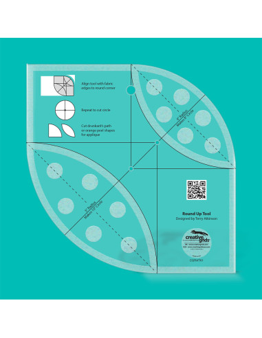 Règle Round Up Tool e Régua de Quilting Creative Grids