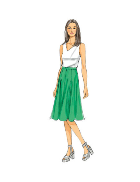 Molde de saia e saia-calça - Butterick 6179