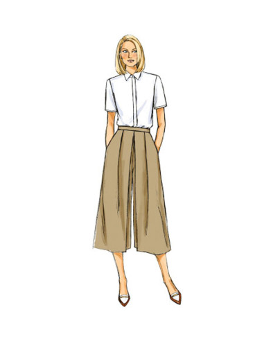 Molde de saia-calça - Butterick 6178