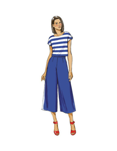 Molde de saia-calça - Butterick 6178