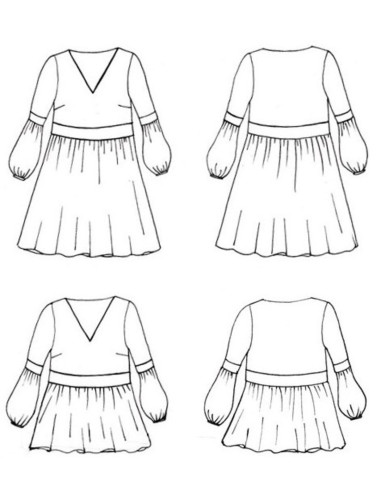 Molde de vestido Phoebe - Anna Rose patterns