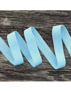 Viés elástico pré-dobrado fosco 20 mm de largura - Azul claro