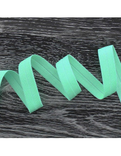 Viés elástico pré-dobrado fosco 20 mm de largura - Verde menta