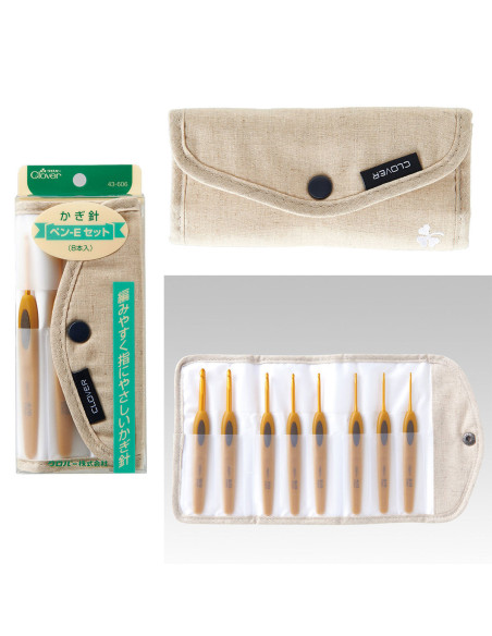 Conjunto de agulhas de crochê Clover Soft Touch