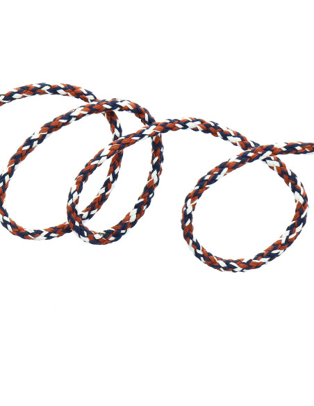 Cordão de moletom fantasia - Branco, azul e terracota