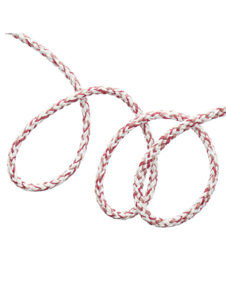 Cordão de moletom fantasia - Branco, rosa velho, rosa