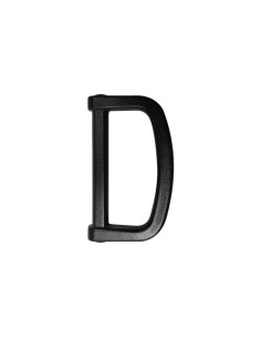 Anel em D de plástico 20 mm - Preto