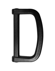 Anel em D de plástico 40 mm - Preto