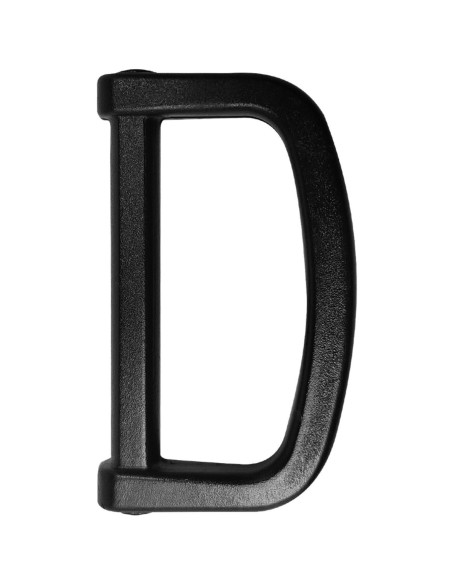 Anel em D de plástico 40 mm - Preto