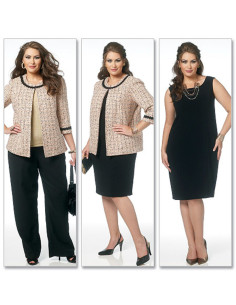 Molde de casaco, vestido, saia, calça - Butterick 5719
