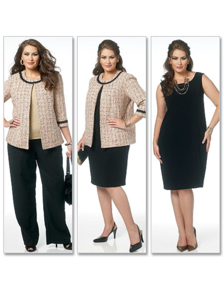 Molde de casaco, vestido, saia, calça - Butterick 5719