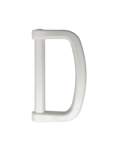 Anel em D de plástico 30 mm - Branco