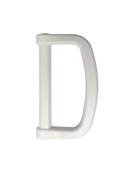 Anel em D de plástico 30 mm - Branco