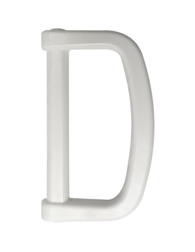 Anel em D de plástico 40 mm - Branco