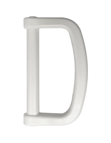 Anel em D de plástico 40 mm - Branco
