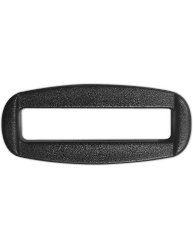 Passante retangular de plástico preto 40 mm