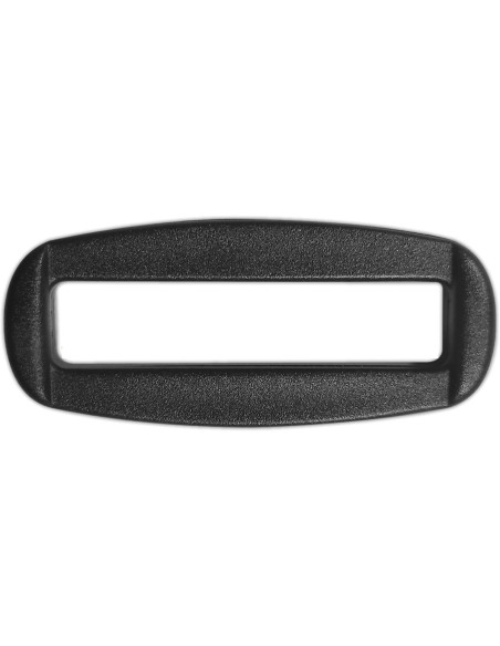 Passante retangular de plástico preto 40 mm