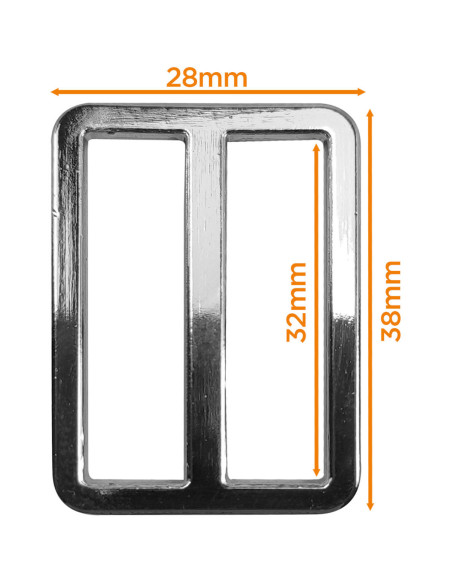 Fivela de metal premium - Prata 32 mm