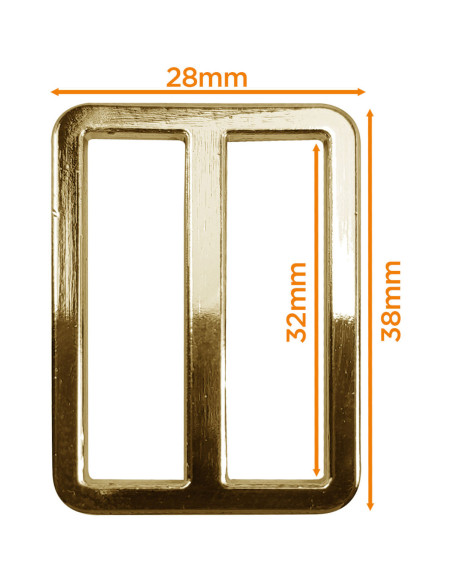 Fivela passante de metal premium - Ouro amarelo 32 mm