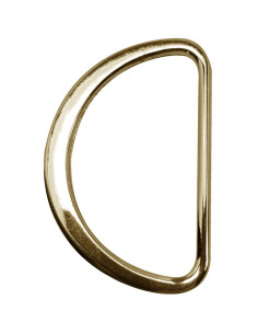 Meia argola plana soldada 32 mm - Ouro amarelo