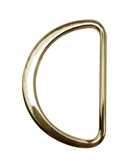 Meia argola plana soldada 32 mm - Ouro amarelo