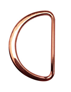Meia argola plana soldada 32 mm - Ouro rosa