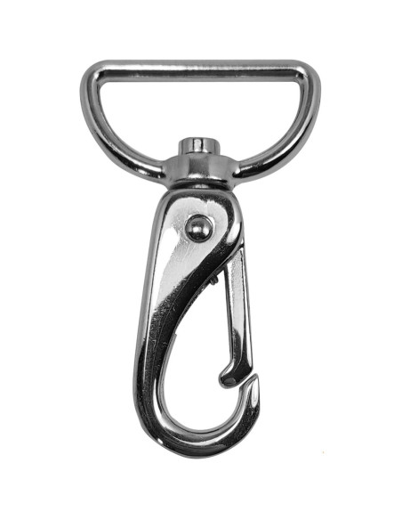 Mosquetão de metal premium - Prata 65 x 32 mm