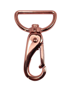 Mosquetão de metal premium - Ouro rosa 65 x 32 mm