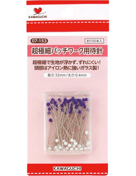 Caixa de 100 alfinetes ultrafinos Kawaguchi