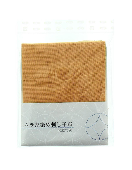 Cupão de tecido sashiko 50 cm x 55 cm - Mostarda