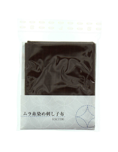 Cupão de tecido sashiko 50 cm x 55 cm - Castanho