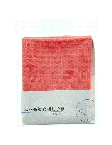 Cupão de tecido sashiko 50 cm x 55 cm - Coral