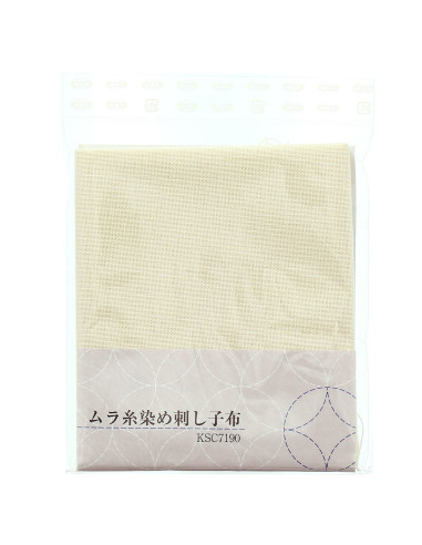 Cupão de tecido sashiko 50 cm x 55 cm - Cru