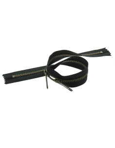 Fecho de metal costas a costas para sacos 40 cm - Preto e bronze 2