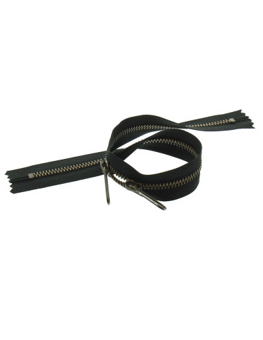 Fecho de metal costas a costas para sacos 40 cm - Preto e bronze