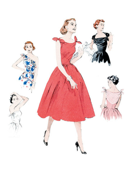 Molde de vestido ano 1953 - Butterick 5708