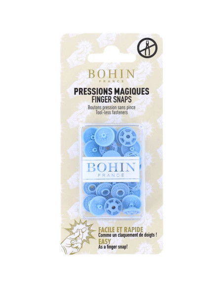 Botões de pressão mágicos sem alicate 13 mm - Azul claro