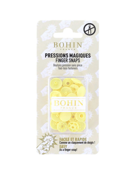 Botões de pressão mágicos sem alicate 13 mm - Amarelo