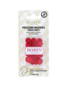 Botões de pressão mágicos sem alicate 13 mm - Vermelho