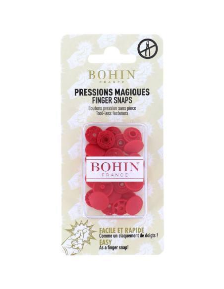 Botões de pressão mágicos sem alicate 13 mm - Vermelho