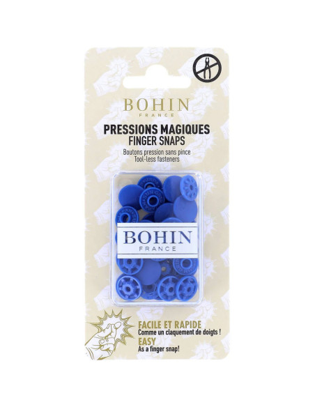 Botões de pressão mágicos sem alicate 13 mm - Azul royal