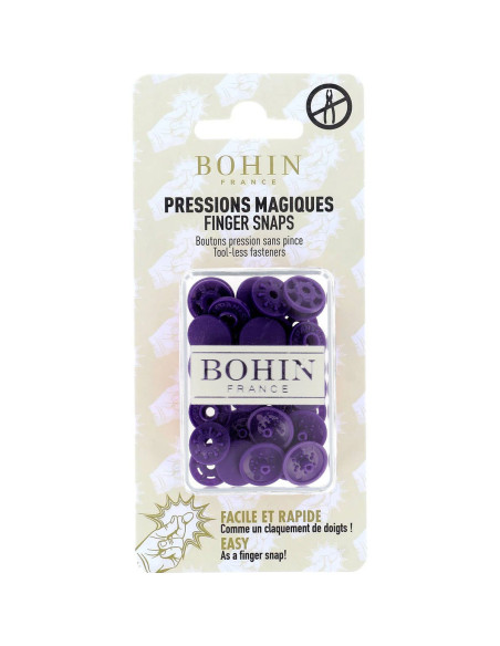 Botões de pressão mágicos sem alicate 13 mm - Roxo