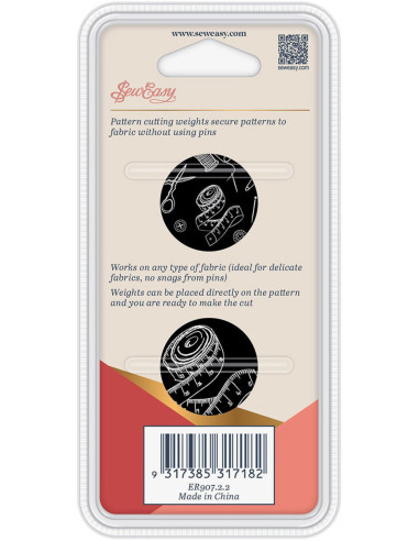 Conjunto de 2 pesos para costura - Preto