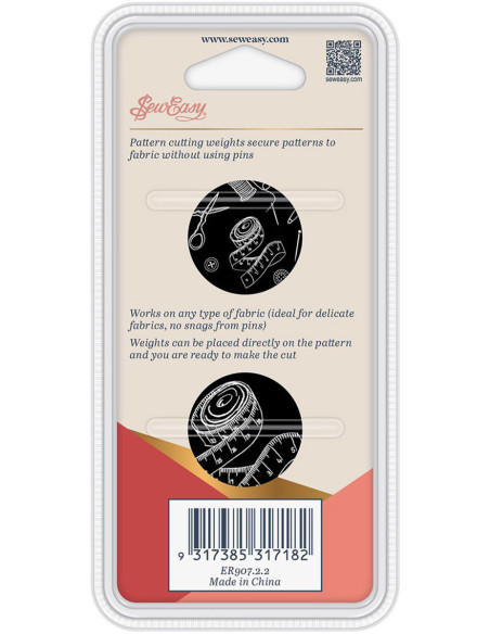 Conjunto de 2 pesos para costura - Preto