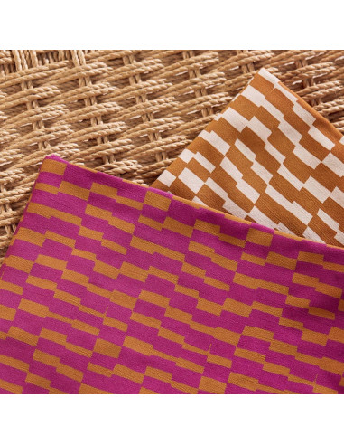 Tecido viscose Domino Ocre - Atelier Brunette