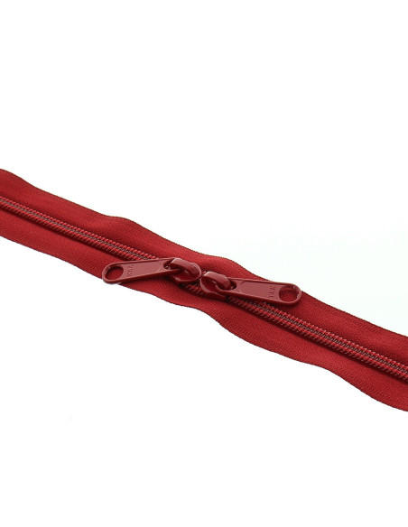 Fecho de nylon costas a costas para sacos 60 cm - Bordeaux