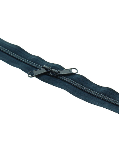 Fecho de nylon costas a costas para sacos 60 cm - Azul marinho