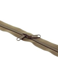 Fecho de nylon costas a costas para sacos 60 cm - Taupe