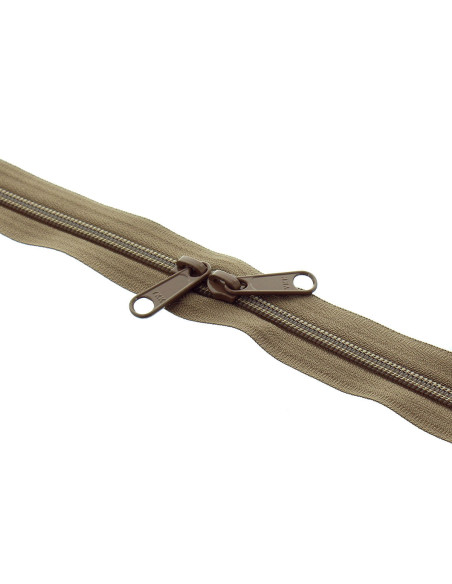 Fecho de nylon costas a costas para sacos 60 cm - Taupe