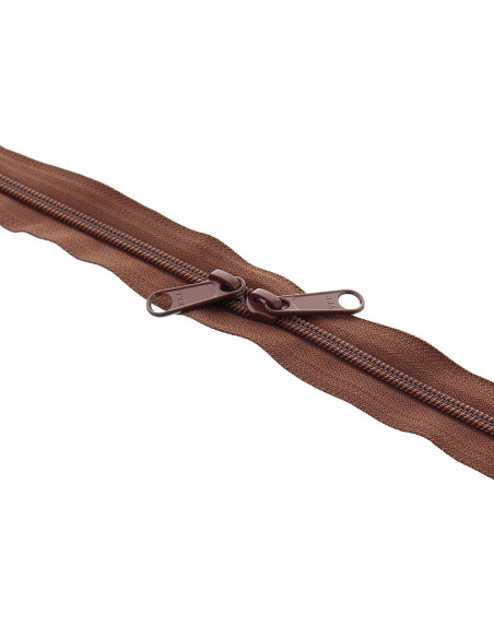 Fecho de nylon costas a costas para sacos 60 cm - Castanho claro